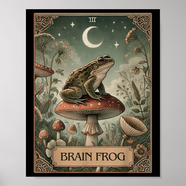 Brain Frog Tarot Card Fibromyalgia Symptom Awarene Poster (Framsidan)