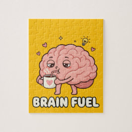 Brain Fuel: Morning Coffee Motivation Cartoon Pussel