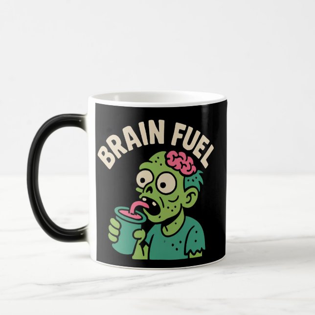 Brain Fuel Zombie Magisk Mugg (Vänster)