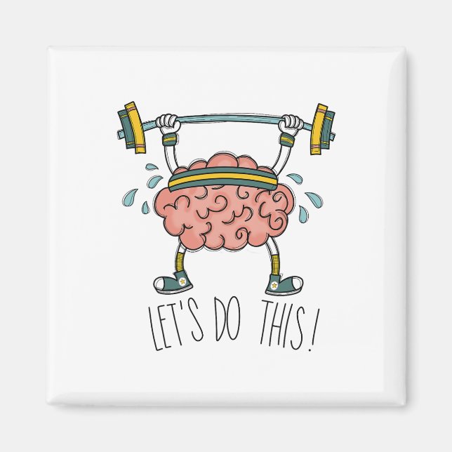 Brain Gym Hjärninlärning Hjärnlärare Låt oss göra  Magnet (Framsidan)