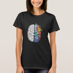 Brain Hemisphere Math Brain Splatter science anat T Shirt
