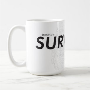 Brain Injury Survivor Mugg w/ Line Teckning Brain
