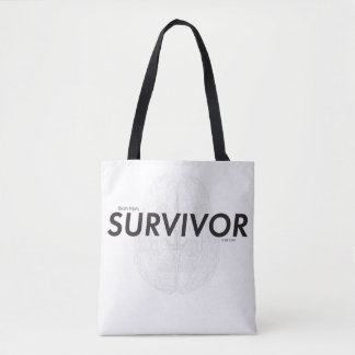 Brain Injury Survivor Tote w/ Line Teckning Brain Tygkasse