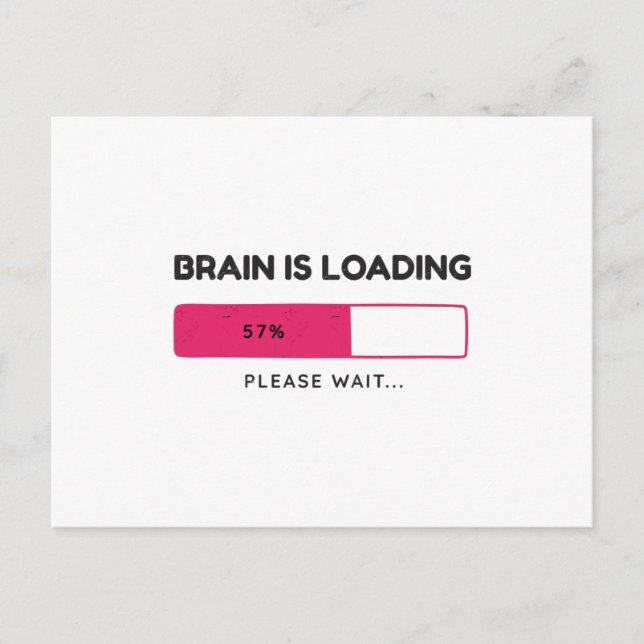 Brain is loading, please wait vykort (Framsida)