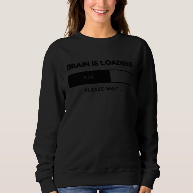Brain Is Loading  Sarcastic Thinking School Kid T Shirt (Framsida)
