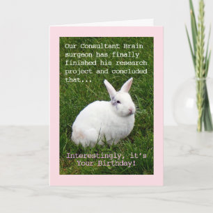 Brain kirurgeon humor Birthday Kort