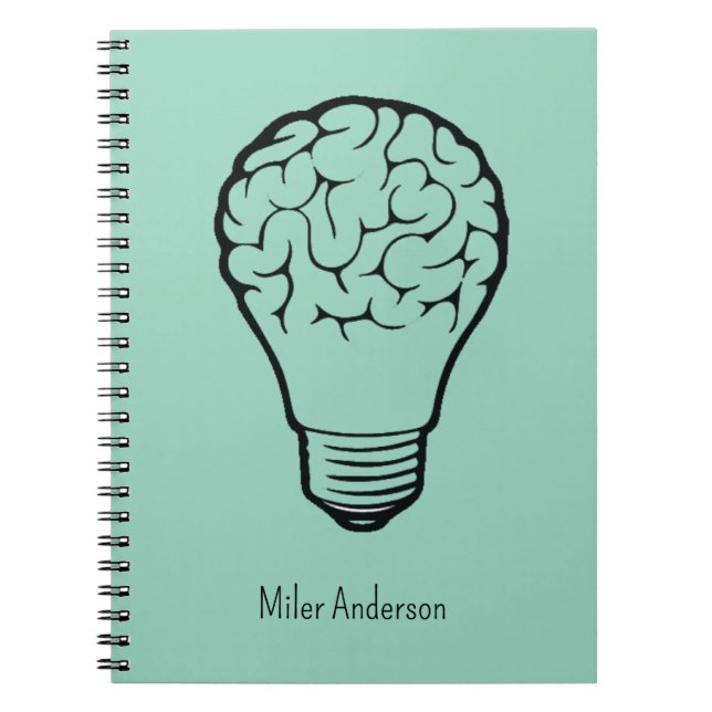 Brain Lamp - Creative Thinking Notebook- Mapping  Anteckningsbok (Framsidan)