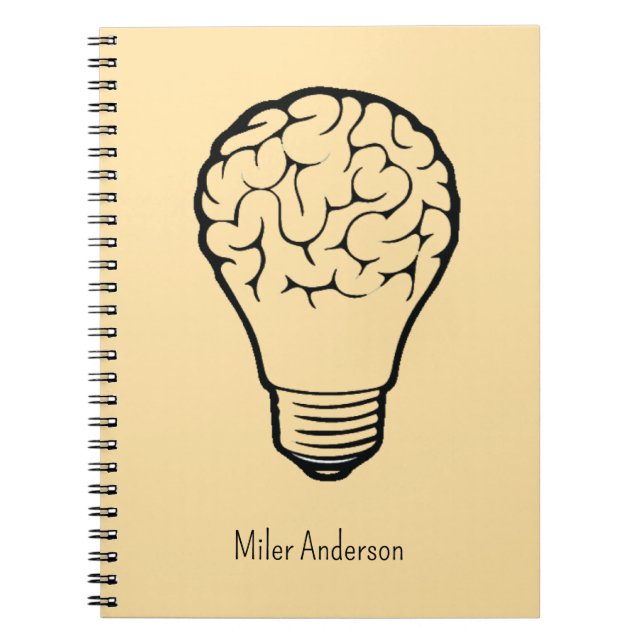 Brain Lamp - Creative Thinking Notebook- Mapping  Anteckningsbok (Framsidan)