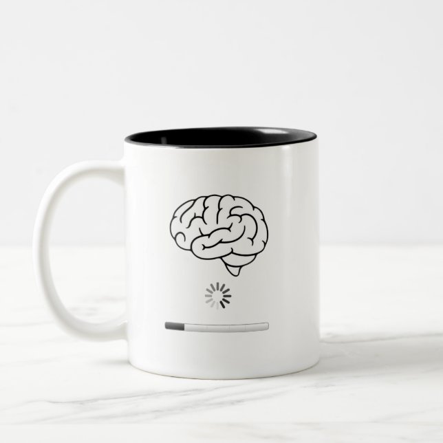 Brain Loading Coffee Mug Två-Tonad Mugg (Vänster)