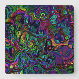 Brain Melt Large Clock Fyrkantig Klocka