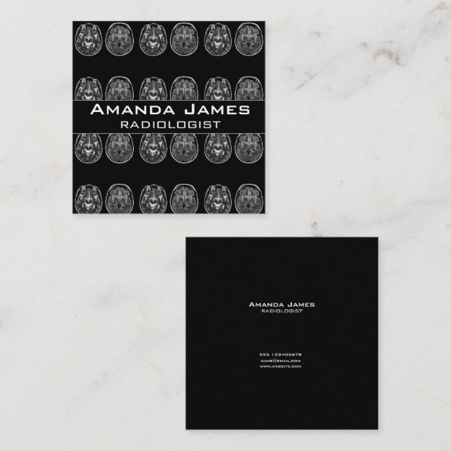 Brain Mri scan Tidsbeställning Kort (Fram/baksida)