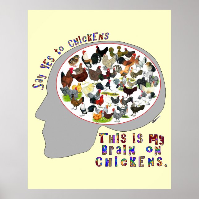 Brain On Chickens Poster (Framsidan)
