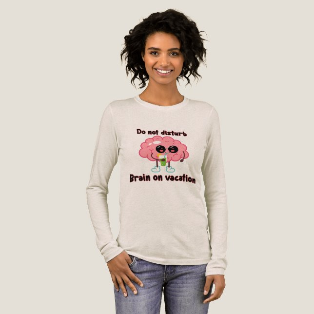  Brain on Vacation T Shirt (Hel framsida)