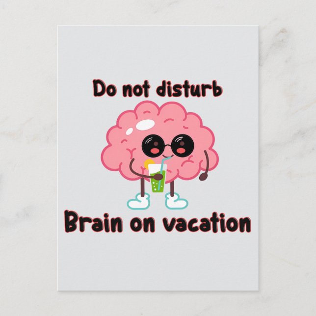  Brain on Vacation Vykort (Framsida)