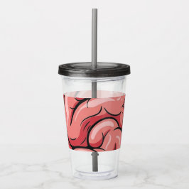 Brain Pattern Acrylic Tumbler Take Away Mugg