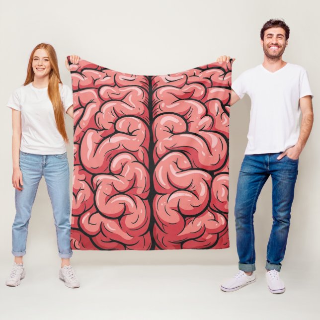 Brain Pattern Fleece Blanket (På plats)
