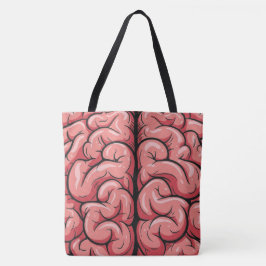Brain Pattern Tote Bag Tygkasse