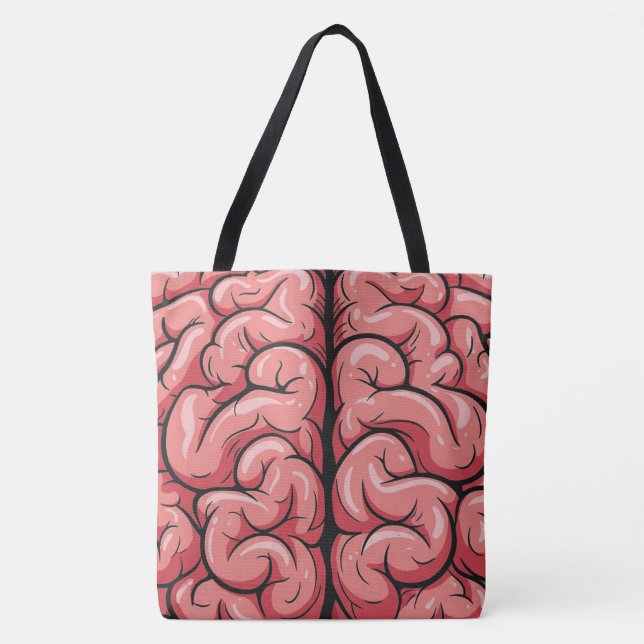 Brain Pattern Tote Bag Tygkasse (Framsida)