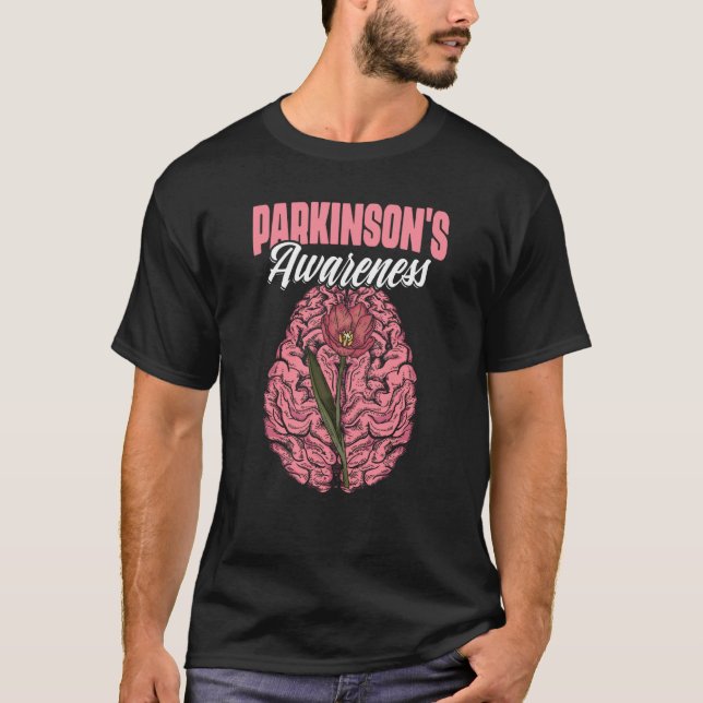 Brain PD Patients Tulips Parkinson's Disease Warri T Shirt (Framsida)