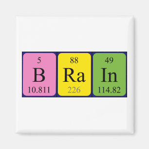 Brain periodisk bord namn magnet