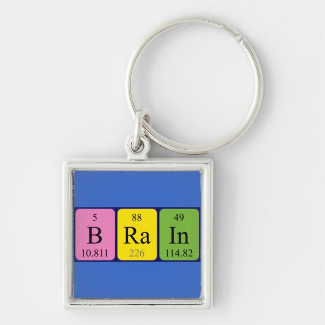 Brain Periodisk nyckelring bord namn (Framsidan)