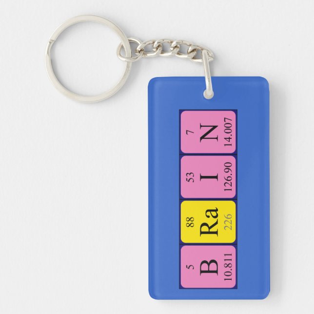 Brain Periodisk nyckelring bord namn (Framsidan)