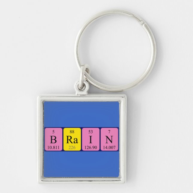 Brain Periodisk nyckelring bord namn (Framsidan)