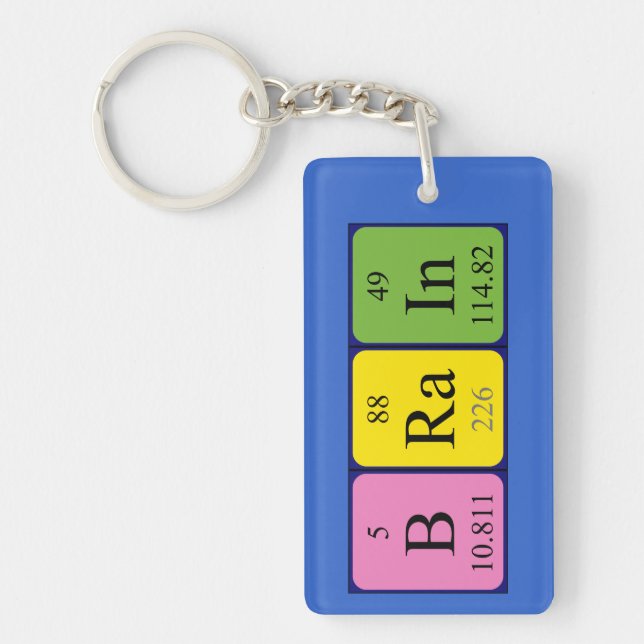 Brain Periodisk nyckelring bord namn (Framsidan)