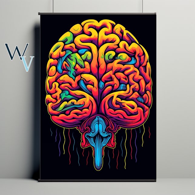 Brain Psychedelic Art Poster (Skapare uppladdad)
