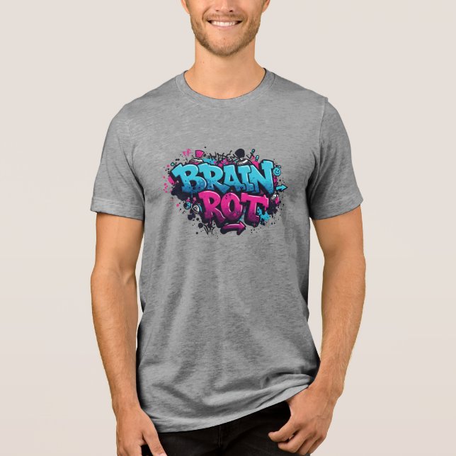 Brain Rot | Bold Graffiti Street Art Design T Shirt (Framsida)