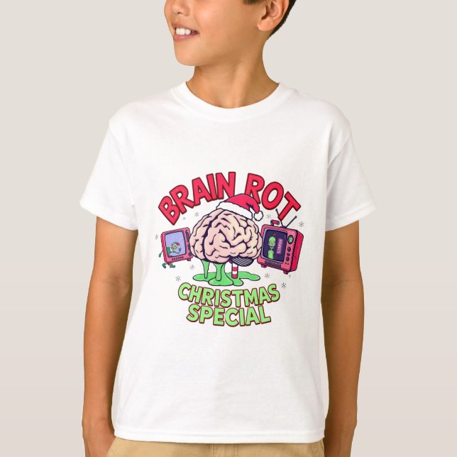 Brain Rot Christmas Special gen Alpha meme T Shirt (Framsida)