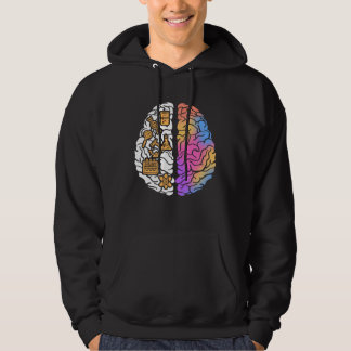 Brain Sides Left brained Right brained Scientist A Hoodie
