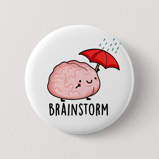 Brain Storm Funny Anatomy Pun Knapp (Framsida)