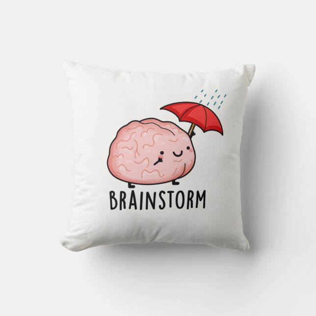 Brain Storm Funny Anatomy Pun Kudde (Framsida)