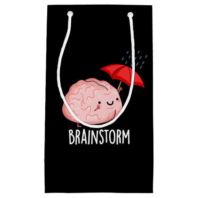 Brain Storm Funny Anatomy Pun Mörk BG (Framsidan)