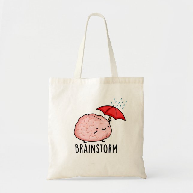 Brain Storm Funny Anatomy Pun Tygkasse (Framsidan)