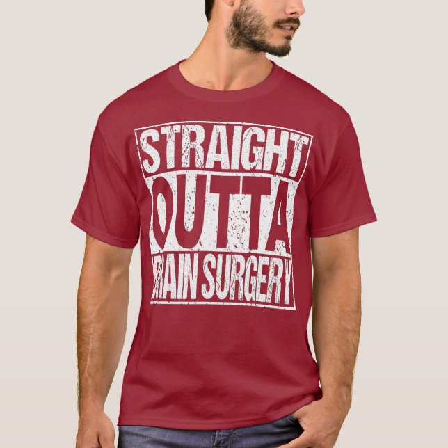 BRAIN SURGERY TShirt Funny Survivor Post Tumor T Shirt (Framsida)