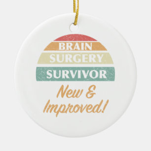 Brain Survivor Humor Julgransprydnad Keramik