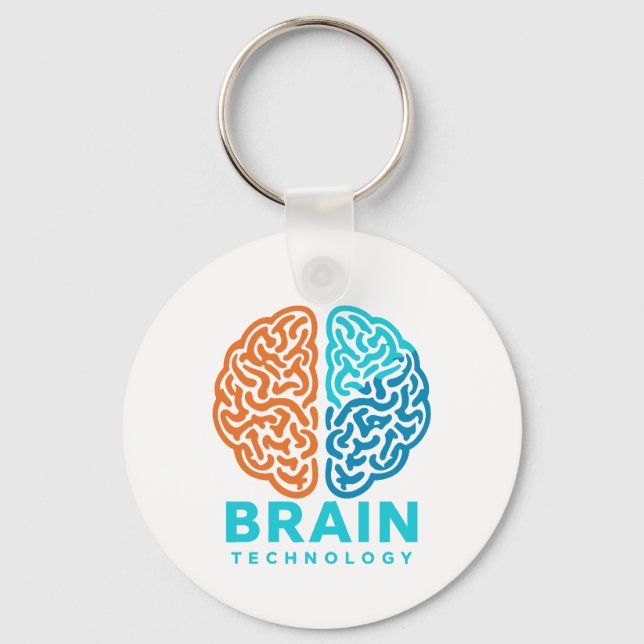 Brain Technology - Split Hemispheres Mind Nyckelring (Framsida)
