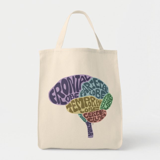 Brain Tote Bag Tygkasse (Framsidan)
