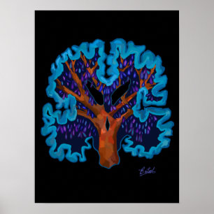 Brain träd-konstruktionen poster