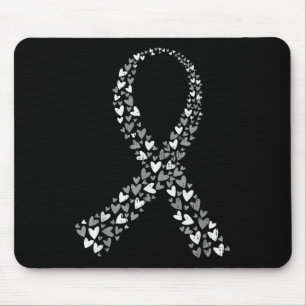 Brain Tumor Awareness Brain Cancer Grått Ribbon Ma Musmatta