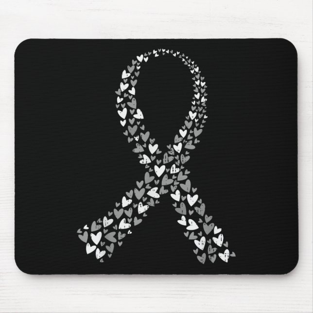 Brain Tumor Awareness Brain Cancer Grått Ribbon Ma Musmatta (Framsidan)