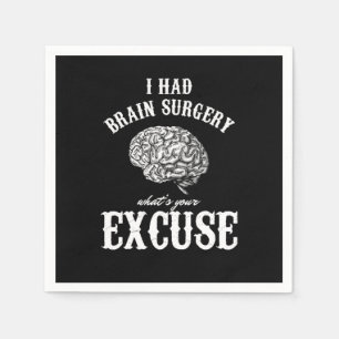 Brain Tumor Awareness Gift jag hade hjärnkirurgi W Pappersservett