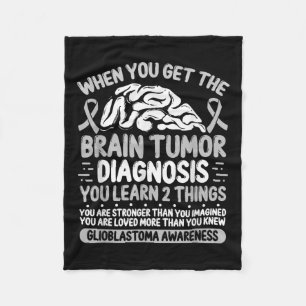 Brain Tumor Awareness Grått Ribbon Glioblastoma Di Fleecefilt
