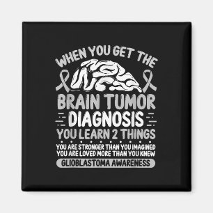 Brain Tumor Awareness Grått Ribbon Glioblastoma Di Magnet