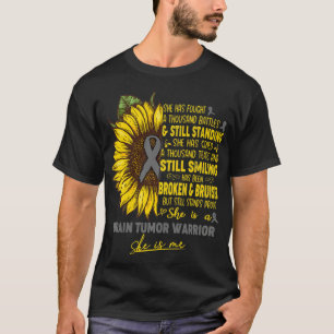 Brain Tumor Awareness Hon är en hjärntumor Warrior T Shirt