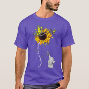 Brain Tumor Awareness Solros Elephant Manar Kvinno T Shirt