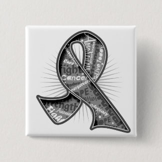 Brain Tumor Slogan Watermark Ribbon Knapp
