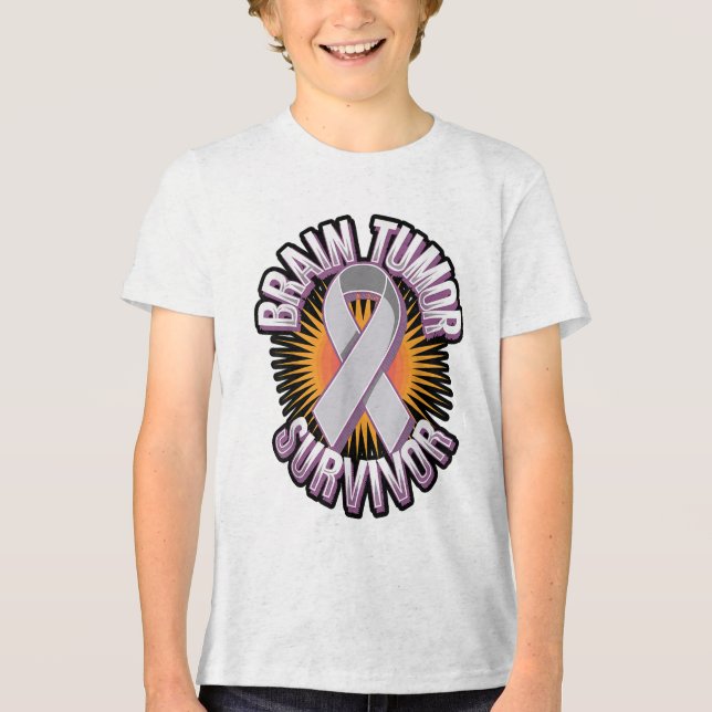 Brain Tumor Survivor fold Awareness _1 T Shirt (Framsida)